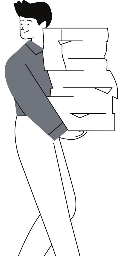 man holding stack of papers